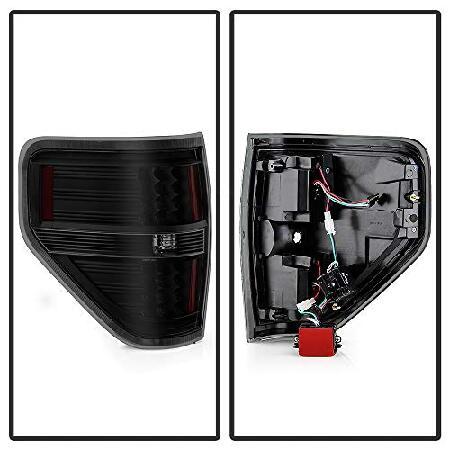 ACANII - ブラックスモーク 2009-2014 フォード F150 F-150 LED テールライト ブレーキランプ 左+右の画像