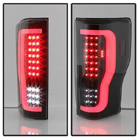 ACANII - For Black Smoke 2017-2019 Ford F250 F350 Full LED Light Tube Tail LIghts Brake Lamps_1