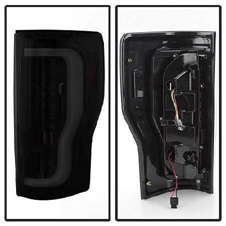 ACANII - For Black Smoke 2017-2019 Ford F250 F350 Full LED Light Tube Tail LIghts Brake Lamps_2