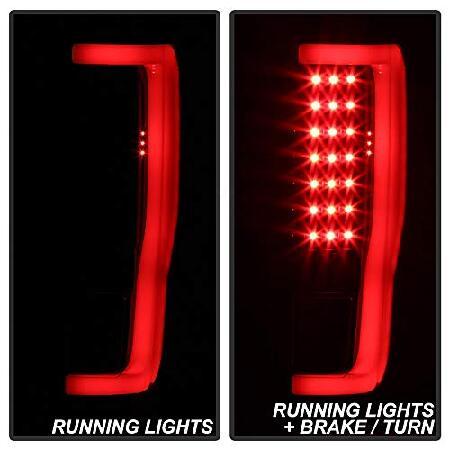 ACANII - For Black Smoke 2017-2019 Ford F250 F350 Full LED Light Tube Tail LIghts Brake Lamps_5