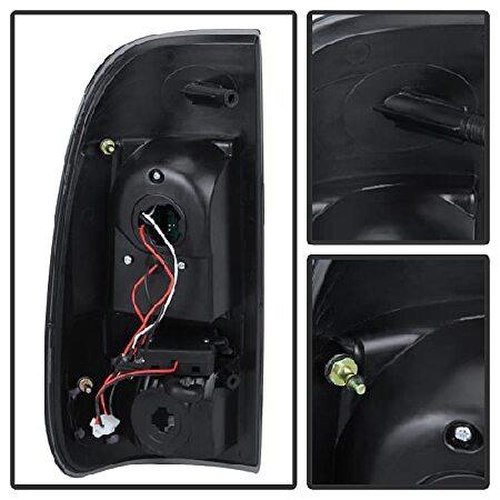 ACANII - ブラックスモーク 2008-2016 フォード F250 F350 スーパーデューティー LED テールライト ランプ 左+右の画像
