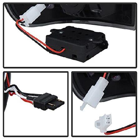 ACANII - ブラックスモーク 2008-2016 フォード F250 F350 スーパーデューティー LED テールライト ランプ 左+右の画像