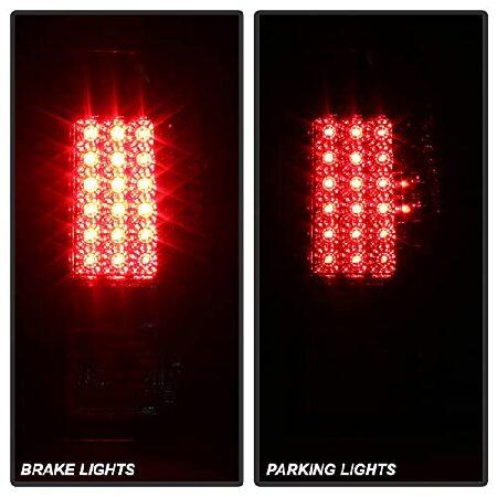 ACANII - ブラックスモーク 2008-2016 フォード F250 F350 スーパーデューティー LED テールライト ランプ 左+右の画像