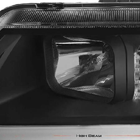 AKKON - 2004-2008 アキュラ TSX CL9 LEDチューブプロジェクター フロントブラックヘッドライト ヘッドランプ ペア交換用の画像