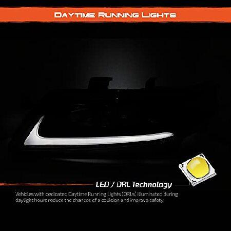 AKKON - 2004-2008 アキュラ TSX CL9 LEDチューブプロジェクター フロントブラックヘッドライト ヘッドランプ ペア交換用の画像