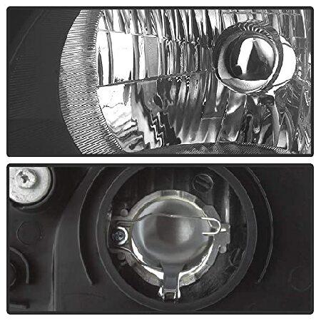 ACANII - For 2002 2003 2004 Honda CRV C-RV Headlights Headlamps Black Housing Replacement Driver ＆ Passengerの画像