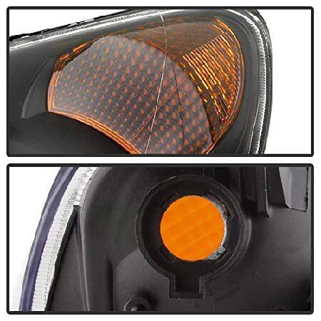 ACANII - For 2002 2003 2004 Honda CRV C-RV Headlights Headlamps Black Housing Replacement Driver ＆ Passengerの画像