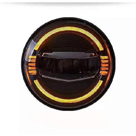 7 Inch LED Projectors Headlights Round Headlight Daytime Running Light with Amber Turn Lights 50W for J eep Wrangler JK 2007-2018, 2Pcs（DOT Approvedの画像