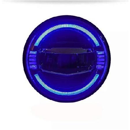 7 Inch LED Projectors Headlights Round Headlight Daytime Running Light with Amber Turn Lights 50W for J eep Wrangler JK 2007-2018, 2Pcs（DOT Approvedの画像