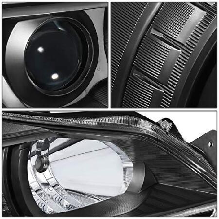 DNA Motoring ブラックアンバー HL-OH-SLEG13-BK-AM ペア OEスタイルプロジェクター HL-OH-SLEG13-BK-AMの画像