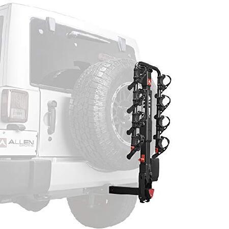 Allen Sports Premier Locking Quick Release 4-Bike Carrier for 2 Inch Hitch on Vehicles with Spare Tire, Model 400QR, Blackの画像