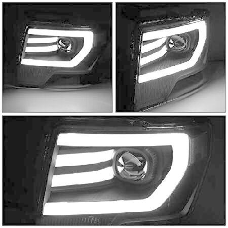 ブランド登録なし - デオキシリボ核酸 MOTORING HL-3D-F15009-BK-CL1 有りの実 3D LED DRL プロジェクターヘッドライトランプセット 取り替えっこ用