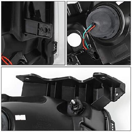 ブランド登録なし - デオキシリボ核酸 MOTORING HL-3D-F15009-BK-CL1 有りの実 3D LED DRL プロジェクターヘッドライトランプセット 取り替えっこ用