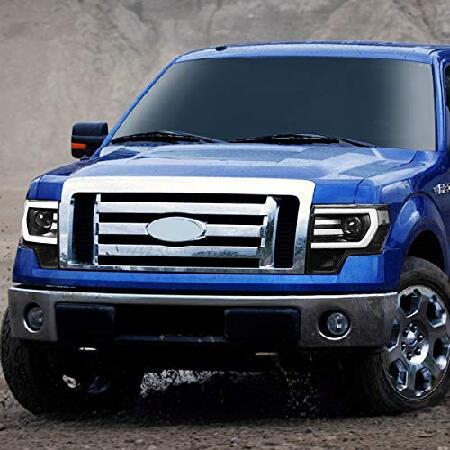 ブランド登録なし - デオキシリボ核酸 MOTORING HL-3D-F15009-BK-CL1 有りの実 3D LED DRL プロジェクターヘッドライトランプセット 取り替えっこ用