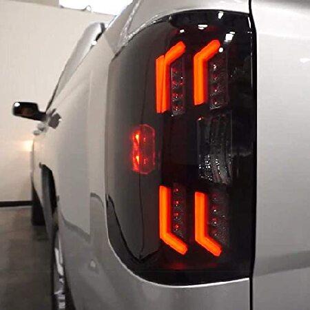 AUTOFREE LEDテールライト 2014-2018 シボレーシルバラード 1500 ＆ 2015-2018 シボレーシルバラード 2500HD/3500HD 2014 2015 2016 2017 2018 テールランプ 交の画像