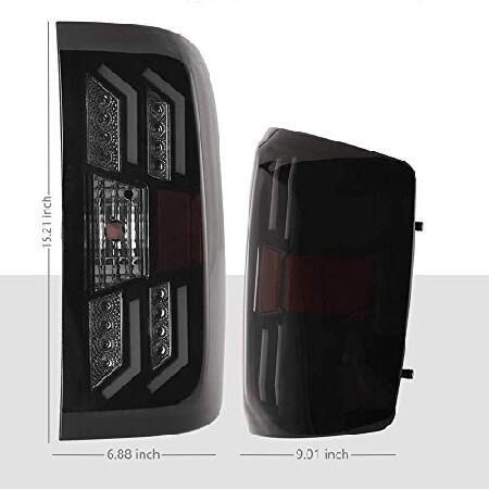 AUTOFREE LEDテールライト 2014-2018 シボレーシルバラード 1500 ＆ 2015-2018 シボレーシルバラード 2500HD/3500HD 2014 2015 2016 2017 2018 テールランプ 交の画像