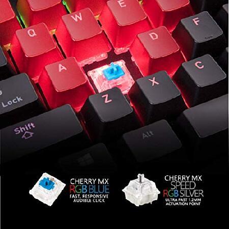 【入荷極小！新作】Thermaltake Level 20 RGB Mechanical Gaming Keyboard Cherry MX Speed Silver, 16.8M Color RGB, Alexa Voice Control ＆ Razer Chroma Sync Compatible, KB-L