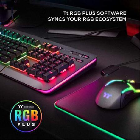 【入荷極小！新作】Thermaltake Level 20 RGB Mechanical Gaming Keyboard Cherry MX Speed Silver, 16.8M Color RGB, Alexa Voice Control ＆ Razer Chroma Sync Compatible, KB-L