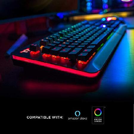 【入荷極小！新作】Thermaltake Level 20 RGB Mechanical Gaming Keyboard Cherry MX Speed Silver, 16.8M Color RGB, Alexa Voice Control ＆ Razer Chroma Sync Compatible, KB-L