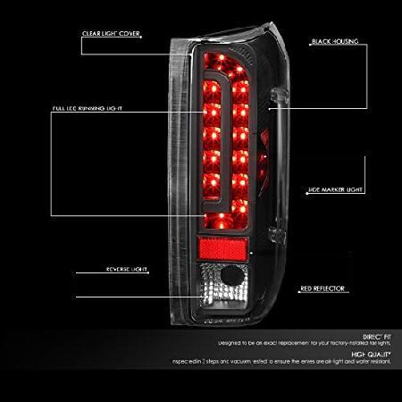 DNA Motoring TL-F15094-LED-BK-CL Pair Full LED Tail Light Rear Brake Lamps Set Replacement_1