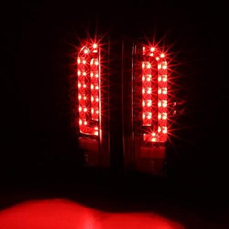 DNA Motoring TL-F15094-LED-BK-CL Pair Full LED Tail Light Rear Brake Lamps Set Replacement_2