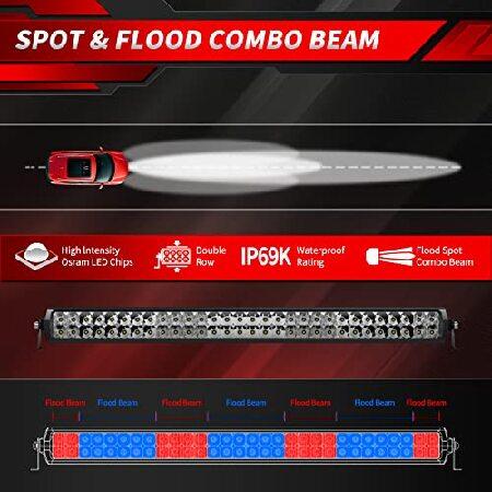 LED Light Bar 30 inch 4WDKING IP68＆IP69K Waterproof USA Design Premium LED Combo Off Road Work Light Truck Fog Lamp Mount on Front Bumper and Grille,の画像