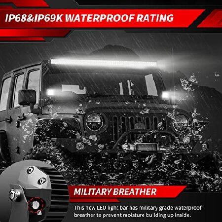 LED Light Bar 30 inch 4WDKING IP68＆IP69K Waterproof USA Design Premium LED Combo Off Road Work Light Truck Fog Lamp Mount on Front Bumper and Grille,の画像