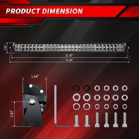 LED Light Bar 30 inch 4WDKING IP68＆IP69K Waterproof USA Design Premium LED Combo Off Road Work Light Truck Fog Lamp Mount on Front Bumper and Grille,の画像