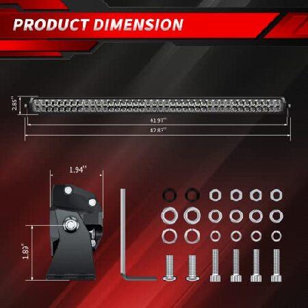 LED Light Bar 40 inch, 4WDKING Screwless Design Double Row Off Road Light Bar, IP69K Waterproof, Spot ＆ Flood Combo Work Light for Ford F150 Tacoma Jの画像