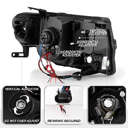 ACANII - For 2008-2012 Ford Escape LED Halo Black Housing Projector Headlights Headlamps, Driver ＆ Passenger Sideの画像