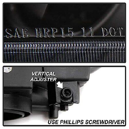 ACANII - For 2011-2015 Chevy Cruze Black Housing Projector Style Headlights Headlamps Assembly Driver ＆ Passenger Sideの画像