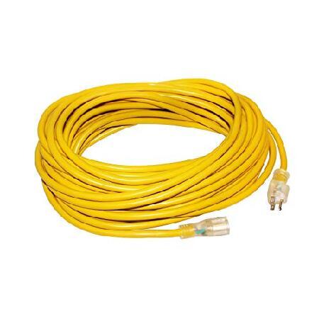 75　ft　Power　Cord　end　Lighted　Indoor　Extension　Heavy　Duty　10　15　Outdoor　SJTW　by　1875　＆　Extra　Durability　AMP　(Yellow)　Prong　Volts　125　Watts　Gauge　Lif