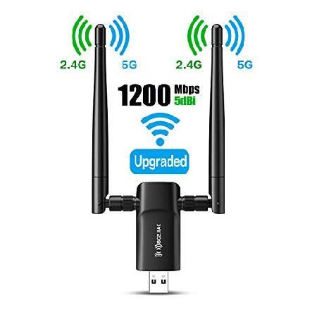 VIP価格★【ブランド登録なし】Wireless USB WiFi Adapter for PC - Nineplus 1200Mbps Dual 5Dbi Antennas 5G/2.4G WiFi Adapter for Desktop PC Laptop Windows11/10/8/8.1/7/Vista/XP, Wire