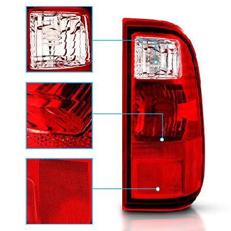 AmeriLite 2008-2016 フォード F250 F350 F450 / スーパーデューティ レッド クリア OE交換用ブレーキランプ テールライトセット - 運転席と助手席側の画像