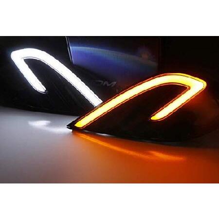 iJDMTOY JDM OEM仕様15W ハイパワーLEDフォグライトキット ホワイト/アンバースイッチバックLEDデイタイムランニングライトベゼル 2018-2020 トヨタ カムリ SE X_3