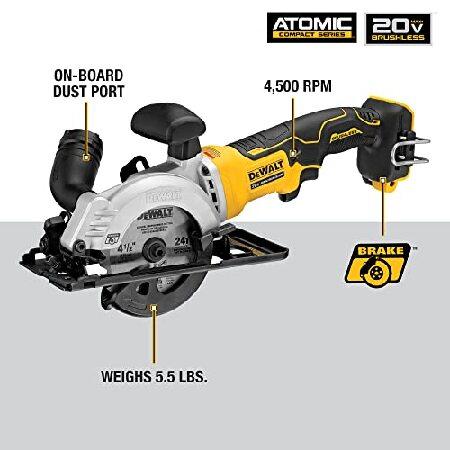 DEWALT　ATOMIC　20V　Tool　MAX*　Circular　4-1　2-Inch,　Only　Saw,　(DCS571B)