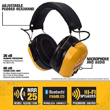 DEWALT　Bluetooth　Hearing　Protector,　Yellow,　Model:DPG17　Black