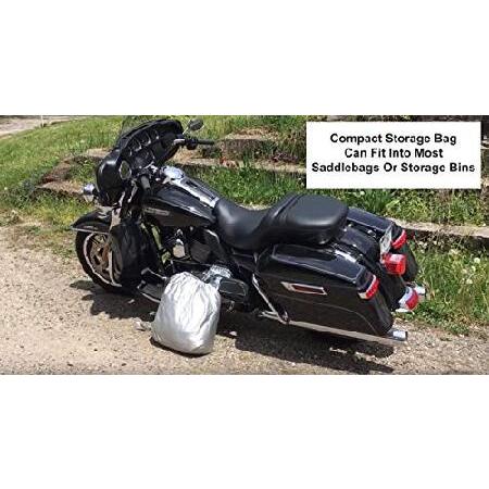 Weatherproof Motorcycle Cover Compatible with 2018 Beta 250 Rr 2 Stroke - Outdoor ＆ Indoor - Built-in Reinforced Securing Straps - Includes Free Stor_5