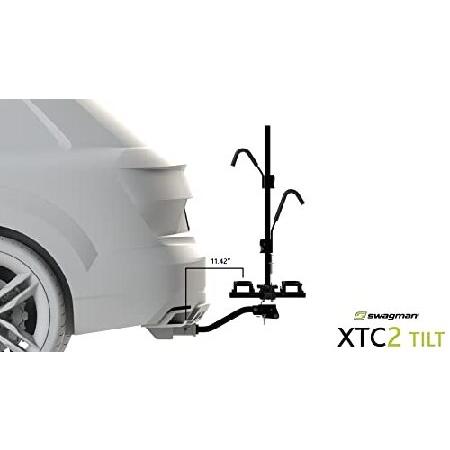 Swagman XTC2 TILT Hitch Mount Bike Rack ， Black， 1-1/4" and 2" hitch receiver， class 2 or higher_5