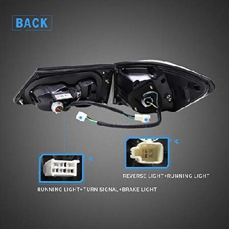 VLAND Led Tail lights Compatible with Base Sedan Lexus IS250 IS350 IS22d 2006-2012 ISF 4-Door 2008-2015(Not for IS250C Convertible 2-Door) Smoke/Tinteの画像