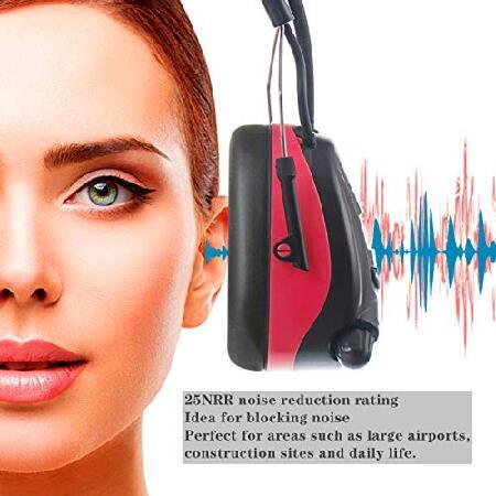 PROTEAR　AM　FM　Safety　Noise　Technology,　Reduction　Ear　Protector　25dB　Hearing　Rechargrable　NRR,　Mowing,　Earmuffs　with　for　protection　Bluetooth　Snowblowi