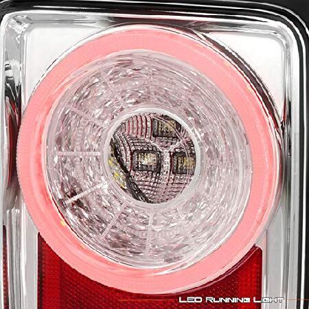AKKON - Fits 2018-2022 Jeep Wrangler JL [Halogen Type] Circle Light Bar Sequential LED Chrome Tail Lamp Brake Lights Pairの画像