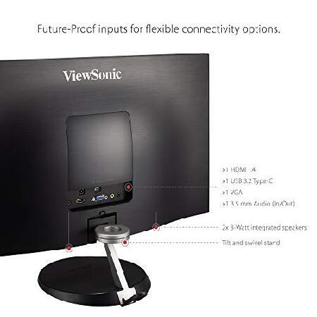 ViewSonic VX2485-MHU 24 Inch 1080p Frameless IPS Monitor with USB 3.2 Type C｜rest｜05