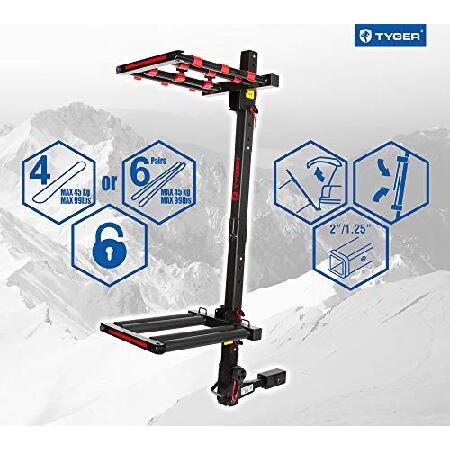 Tyger Auto TG-RK1B707B-parent TYGER Ski ＆ Snowboard Rack TG-RK1B707Bの画像