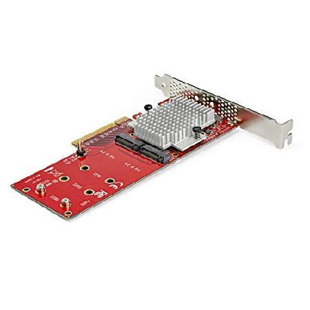 お手頃 StarTech.com M.2 PCIe SSDアダプタカード／2スロット／PCI Express x8／デュアルNVMeまたはAHCI M.2 SSD - PCI Express 3.0変換アダプタ／M.2 NGFF PCIe (M-Key