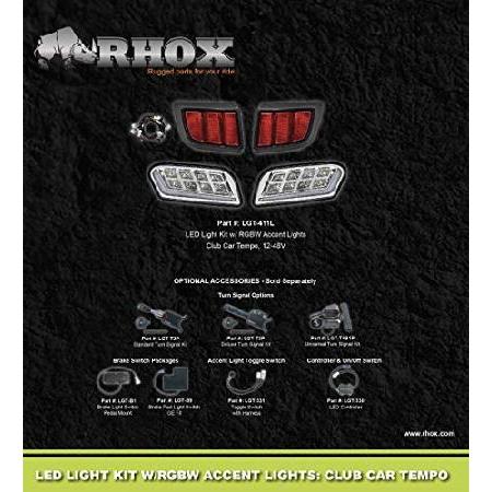 Red Hawk LGT-411L Light Kit Compatible With/Replacement For Club Car Tempo 12V-48V Golf Cartsの画像