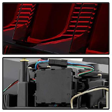 ACANII - 2005-2009フォードマスタングスモークレンズ レッドLEDチューブシーケンシャルシグナルリアテールライト ブレーキランプアセンブリの画像