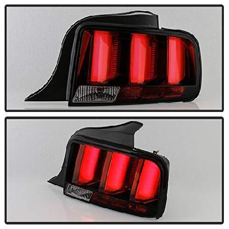 ACANII - 2005-2009フォードマスタングスモークレンズ レッドLEDチューブシーケンシャルシグナルリアテールライト ブレーキランプアセンブリの画像