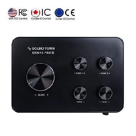 Sound Town Wireless Microphone Karaoke Mixer System， Supports