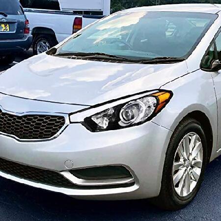 DNA MOTORING ブラック/アンバー OEM-HL-0119-R ファクトリースタイル 右側 プロジェクターヘッドライトランプアセンブリ 14-16 Kia Forte用の画像